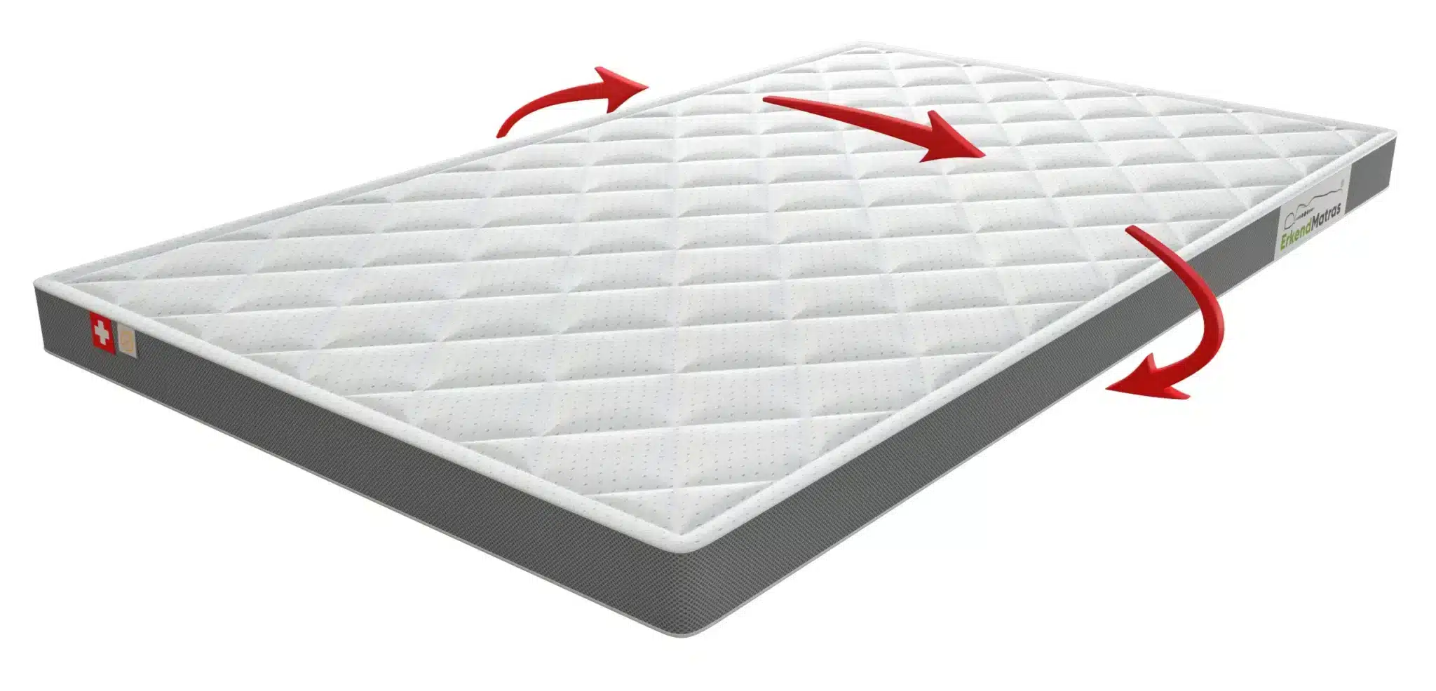 Topdekmatras met pijlen