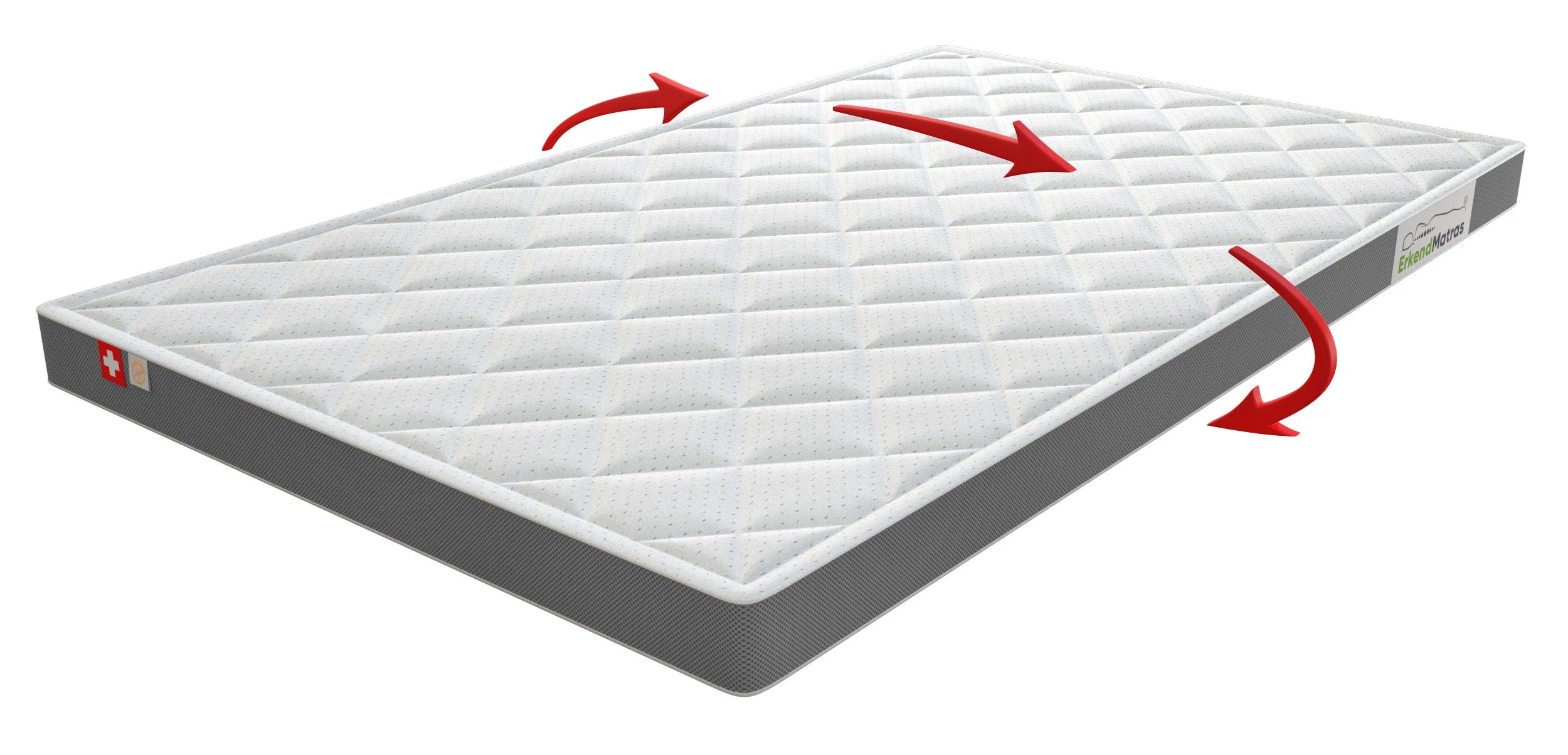 Topdekmatras met pijlen