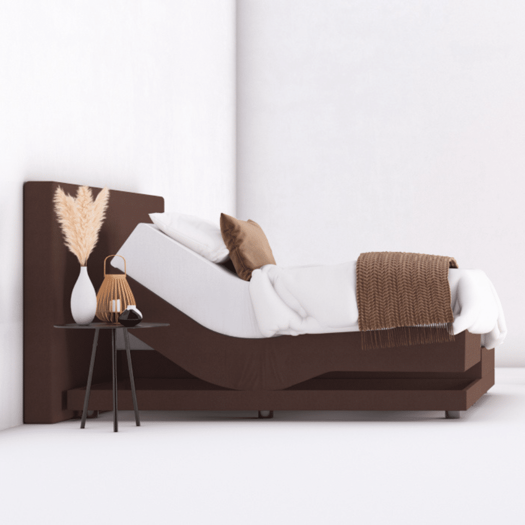 Elektrische Boxspring Bruin