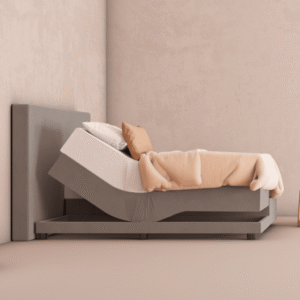 Elektrische boxspring taupe
