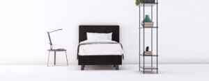 Boxspring zwart voorkant 1 persoon