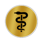 Gouden esculaap embleem