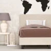 erkendmatras boxspring hoofdbord vlak velvet beige slaapkamer