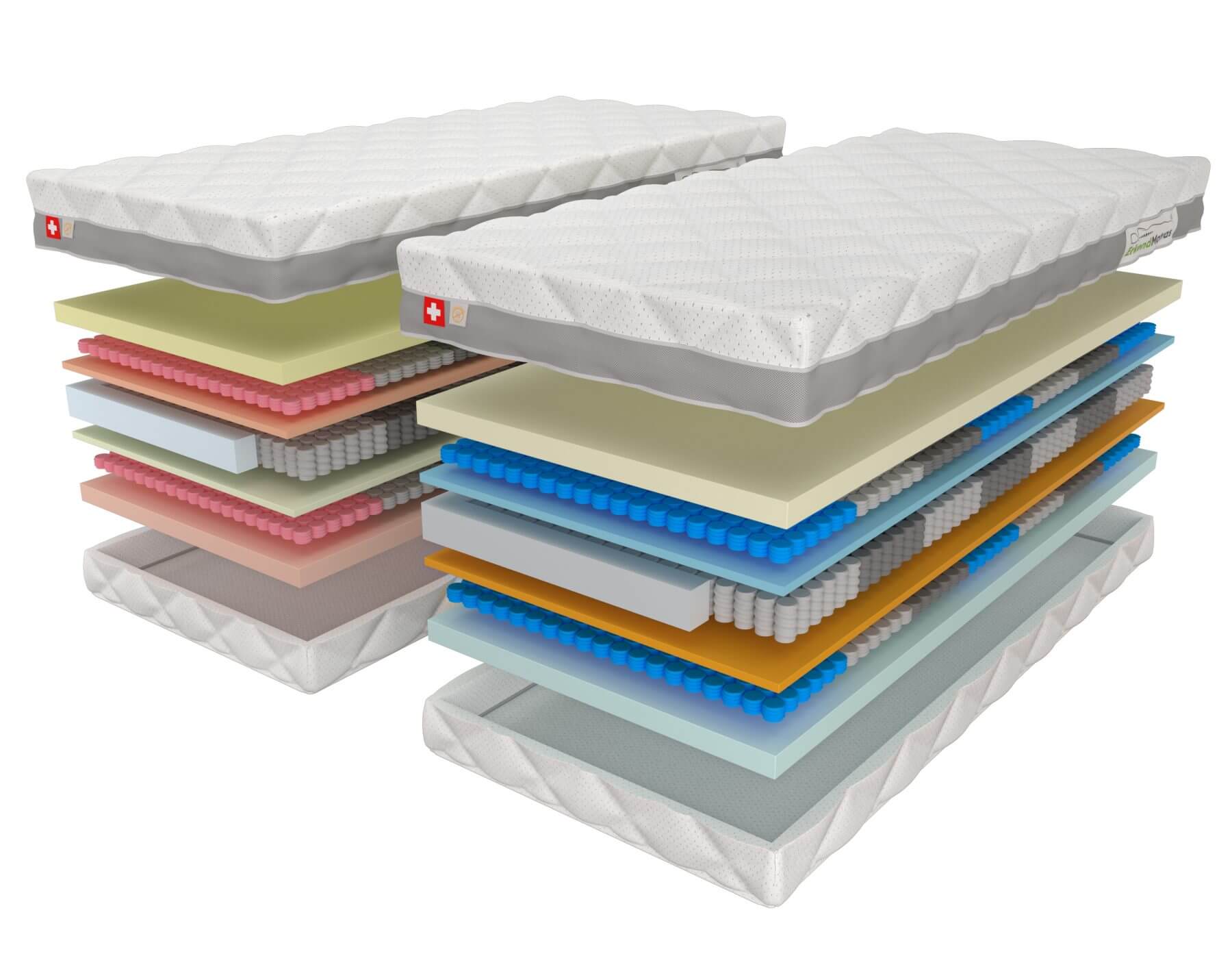 200x90 dubbele doorsnede matras