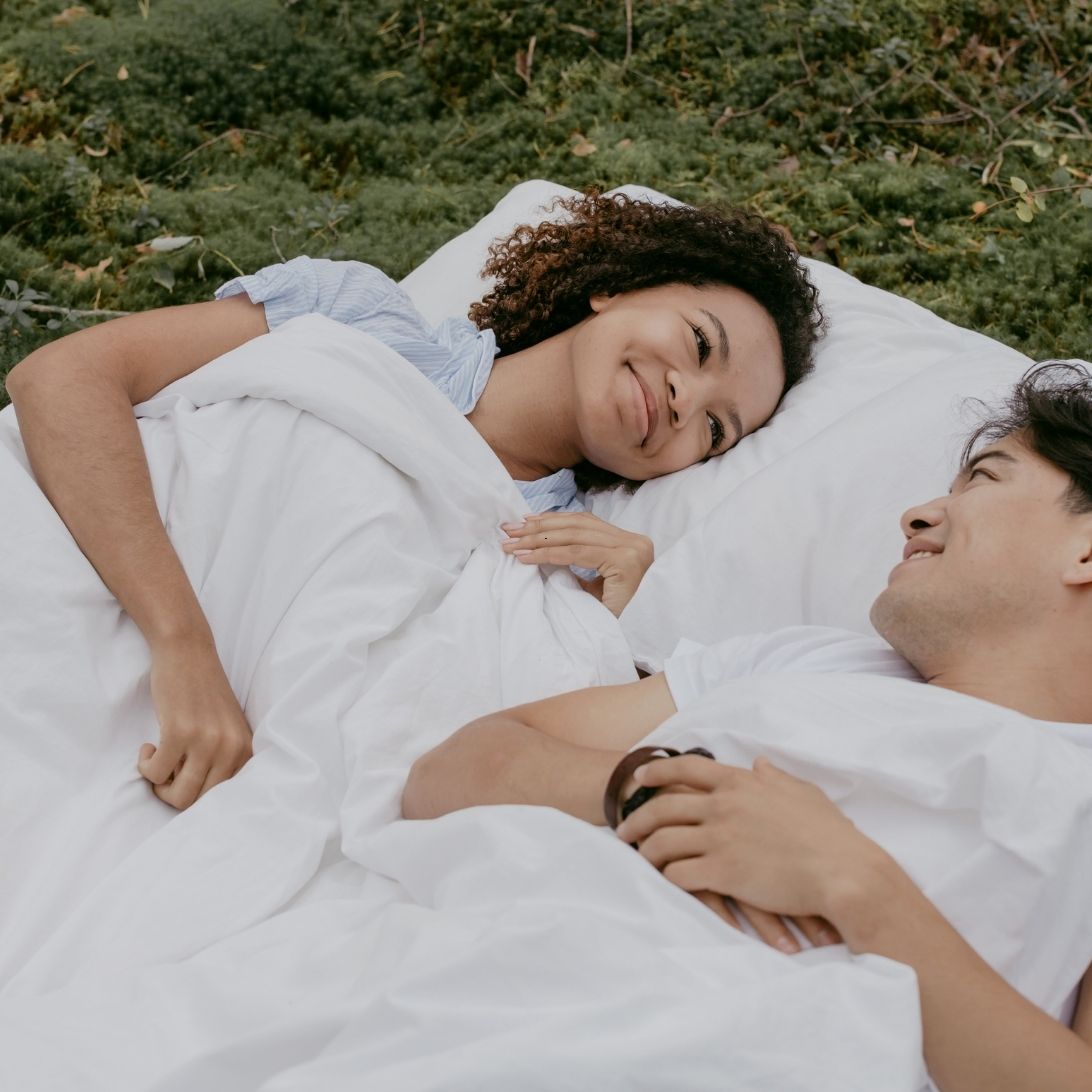 Tuur matras 1 Man en vrouw liggen op Tuur Original matras